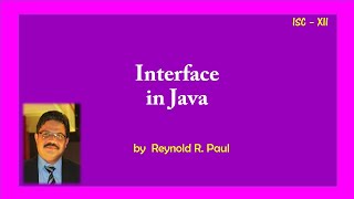 Interfaces in Java ( ISC 12 )