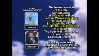 Conrad Lorde ~ Short Obituary