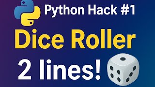 🎲 Dice Roller in Just 2 Lines | Python Hack #1 💡 | #python