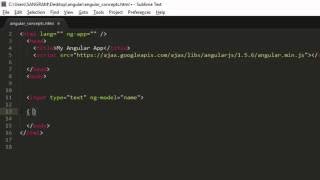 AngularJS ng-model, ng-bind & Express Tutorial for Beginners