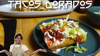 Tacos Dorados Stuffed with Mashed Potatoes & Chicken