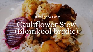 Cauliflower stew/ Blomkool bredie with white rice and pickled beetroot🍚🍲