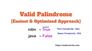 Valid Palindrome | LeetCode 125 | Programming Tutorials