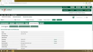 Customizing your NC Cardinal Library Account