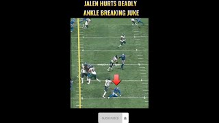 Jalen Hurts deadly ankle breaking juke move against Detroit Lions #philadelphiaeagles