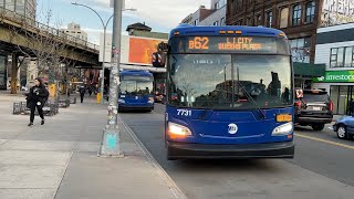 MTA B62 bus #7731 full ride from Washington Plaza to 28 St \u0026 Queens Plaza (last stop).