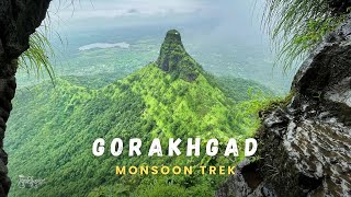 धो धो पावसातला गोरखगड ट्रेक | Gorakhgad Adventurous Monsoon Trek #gorakhgad #गोरखगड