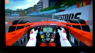 Playing F1 with Speedlink , Racing wheel ,game red lighting