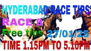 HYDERABAD RACE TIPS|TODAY HORSE RACE|HYDERABAD RACE TIPS 💯 27/01/25