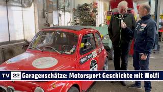 Garagenschätze: Puch 650 TR und Fiat 131 Racing in der Garage von Wolfgang Daurer