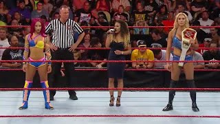 Sasha Banks Vs Charlotte Flair Campeonato Femenino Raw - WWE Raw 25/07/2016 (En