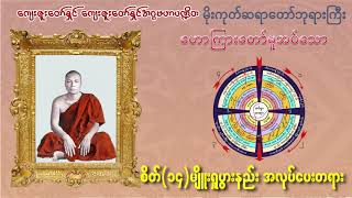 မိုးကုတ်ဆရာတော်ဘုရားကြီး ၊ စိတ်(၁၄)မျိုးရှုပွားနည်း အလုပ်ပေးတရား