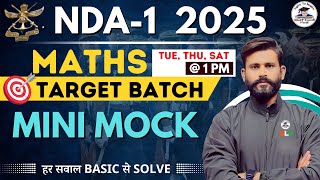 Mini MOCK -5 | Target Batch NDA-1/AFCAT (2025) | MATHS | Free SLV Batch || By Narvariya Sir