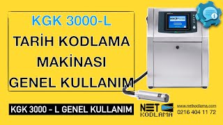 KGK 3000 L CIJ İNKJET tarih kodlama ve markalama makinasının genel kullanımI videosu