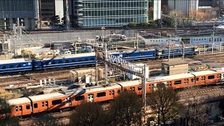 東京駅開業100周年記念 団体臨時列車 「富士」東京駅俯瞰出発【HD・適当・2014/12/19】