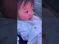 【びっくり！】生まれて初めて花火を見て開いた口が塞がらない赤ちゃん👶🏻💕