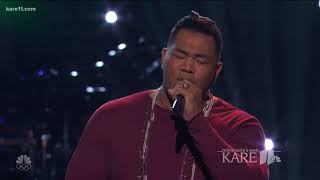 Esera Tuaolo advances past 'The Voice' Knockout Rounds