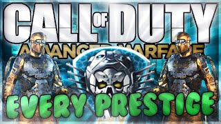 PS4 CoD AW: All Prestiges 1-15 Montage (Rewards, Master Prestige Showcase, ‘Combat Report’)