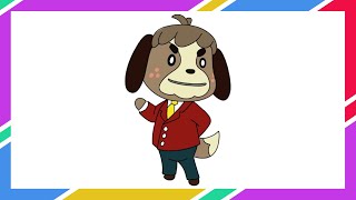 Digby | Animal crossing Cartoon Drawing