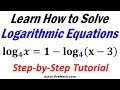 How to Solve Logarithmic Equations with the Base 4: Step-by-Step Tutorial