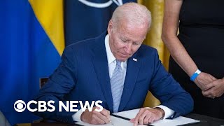 Biden ratifies NATO membership applications for Finland and Sweden | full video