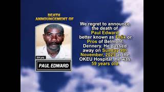 Paul Edward ~ Short Obituary