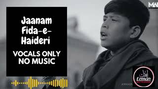 Jaanam Fida-e-Haideri (Vocals only) || Amjad Baltistani || no music ||@IslamicBeats