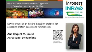 3rd INFOGEST Viva Webinar on Food Digestion - Raquel Sousa - Protein digestibility