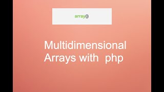Multidimensional Arrays IN PHP how to handle with loops