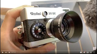 Rollei 35 SE Film Camera Demo Test 35SE Comes With Hood