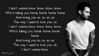 Maroon 5 Kendrick Lamar - Dont Wanna Know Lyrics
