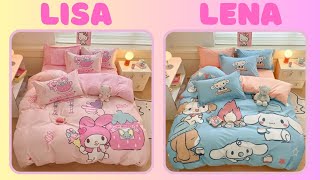 LISA OR LENA (Sanrio edition 💜✨) #lisa#lena#lisaandlena#sanrio#lisalena#trending#viralvideo#cute