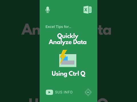 Excel Tips For Quickly Analyze Data Using Quick Analysis Tool! ‍ #excel #exceltips