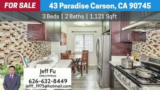 Jeff Fu独家代理 | 43 Paradise, Carson, CA 90745