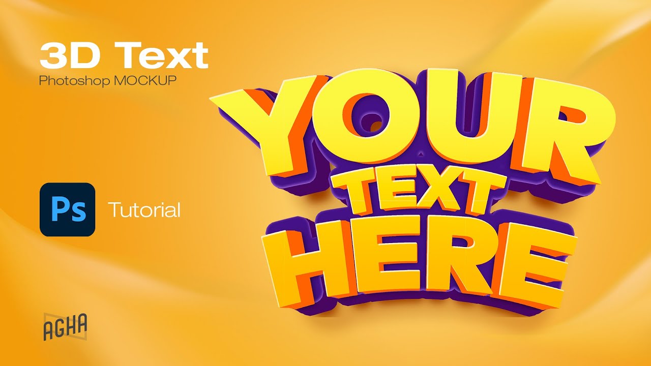 Photoshop 3d Mockup Text Tutorial Effects Youtube
