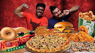 تحدي ١٥،٠٠٠ الف سعرة 🍕🍔 من اكلنا المفضل | Our Favorite Food 15K Calories