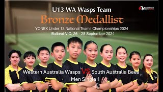 Yonex U13 National Team Championship 2024 Bronze Medal Match WA vs SA MS 1