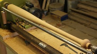 木工旋盤で野球バットを作る / Making a Wood Baseball Bat