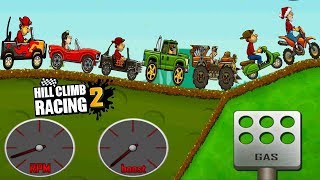 Hill Climb Racing 2 : All Vehicles Unlocked (Bus, Formula, Super Diesel , Cooper) - Android GamePlay