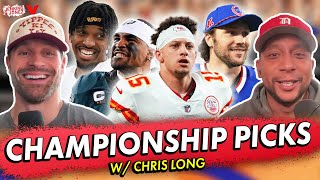 Chris Long's AFC \u0026 NFC championship picks: Commanders-Eagles \u0026 Chiefs-Bills | NFL