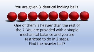 Find the heavier from 8 identical balls | Solved