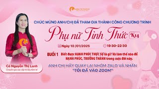 [TRỰC TIẾP] Chương trình PHỤ NỮ TỈNH THỨC Buổi 1/3