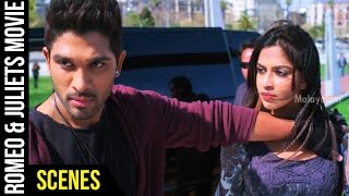 Romeo & Juliets Malayalam Movie Scenes | Allu Arjun Powerful Fight  | Amala Paul | Iddarammayilatho