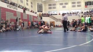 2016-0903 Harrison Hoffmann (in red) wrestling 152 lbs in GA Super 32 Qualifier