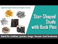 how to set Rivets | Star-Shaped Studs with Back Pins Hammer-On Punk Rivets for clothes purses