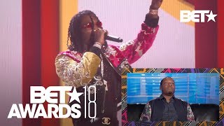 Majah Hype Gives Hilarious Reaction To Migos' Walk It Talk It Performance | BET Awards 2018
