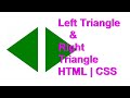 How to Create Right Triangle & Left Triangle with CSS in HTML