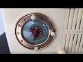 ivory white vintage 1954 general electric model 516 am tube radio