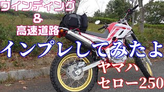 【インプレ】セロー250でワインディングと高速道路を走ってみたよ【セロー250】