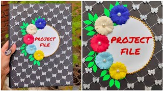 Easy project file decoration idea. Practical file, notebook, scrapbook, cover decoration idea.